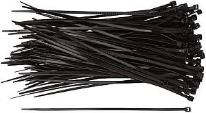 Хомуты нейлоновые для проводов, черные 100 шт., 4,8х300 мм FIT